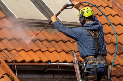 Démoussage et hydrofuge de toiture aux Goulles